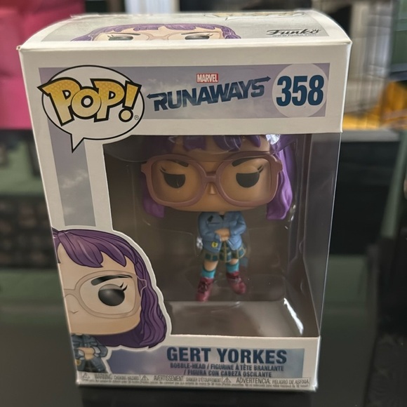 NIB Funko Pop 358 Marvel Runaways Gert Yorkes Bobble-Head Figure Collector NRFB - Picture 1 of 6